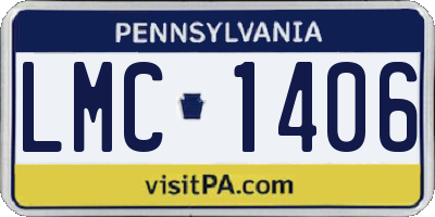 PA license plate LMC1406