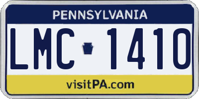 PA license plate LMC1410