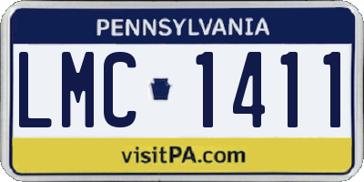 PA license plate LMC1411