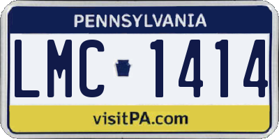 PA license plate LMC1414