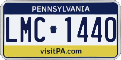 PA license plate LMC1440