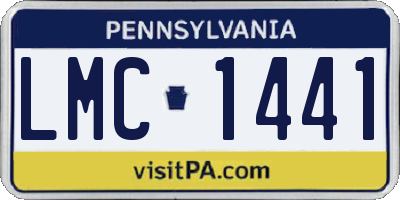 PA license plate LMC1441