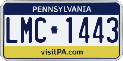PA license plate LMC1443