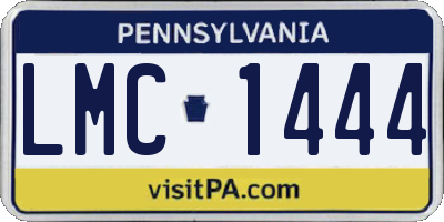 PA license plate LMC1444