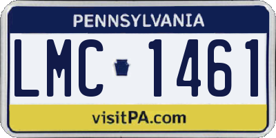 PA license plate LMC1461