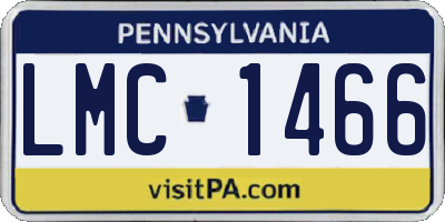 PA license plate LMC1466