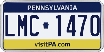 PA license plate LMC1470