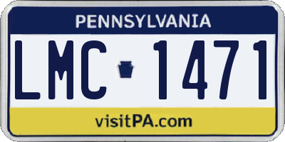 PA license plate LMC1471