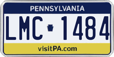 PA license plate LMC1484