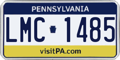 PA license plate LMC1485