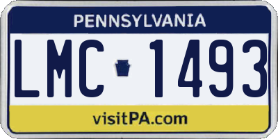 PA license plate LMC1493
