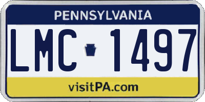 PA license plate LMC1497