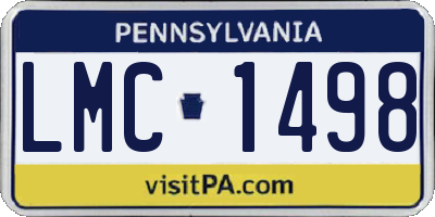 PA license plate LMC1498