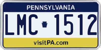PA license plate LMC1512