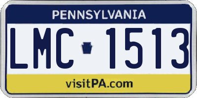 PA license plate LMC1513