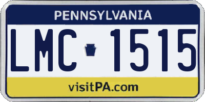 PA license plate LMC1515