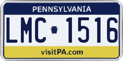 PA license plate LMC1516