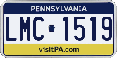 PA license plate LMC1519