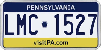 PA license plate LMC1527