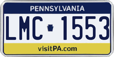 PA license plate LMC1553
