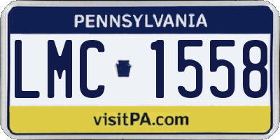 PA license plate LMC1558
