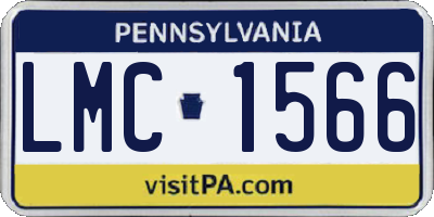 PA license plate LMC1566