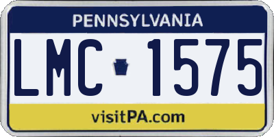 PA license plate LMC1575