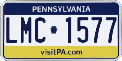 PA license plate LMC1577