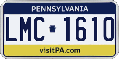 PA license plate LMC1610