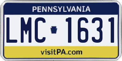 PA license plate LMC1631