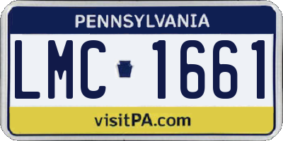 PA license plate LMC1661