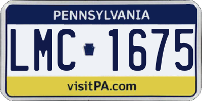 PA license plate LMC1675