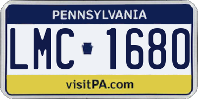 PA license plate LMC1680