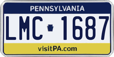 PA license plate LMC1687
