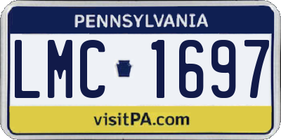 PA license plate LMC1697