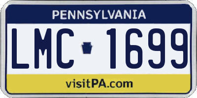 PA license plate LMC1699