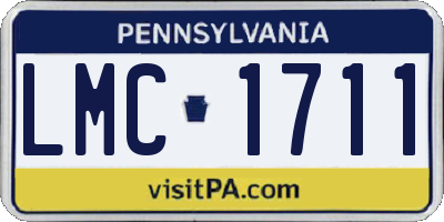 PA license plate LMC1711