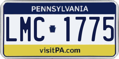 PA license plate LMC1775
