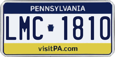 PA license plate LMC1810