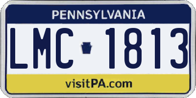PA license plate LMC1813