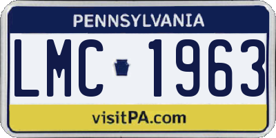 PA license plate LMC1963