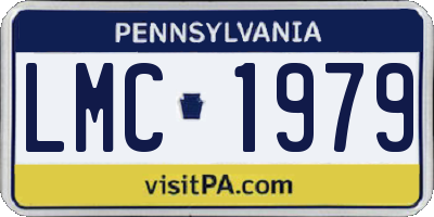 PA license plate LMC1979