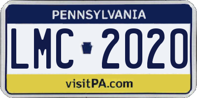 PA license plate LMC2020