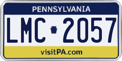PA license plate LMC2057