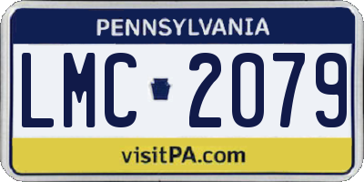 PA license plate LMC2079