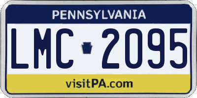 PA license plate LMC2095