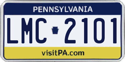 PA license plate LMC2101