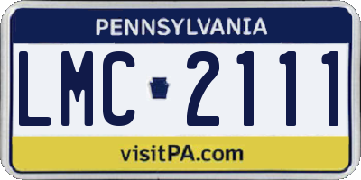 PA license plate LMC2111