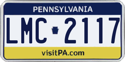 PA license plate LMC2117