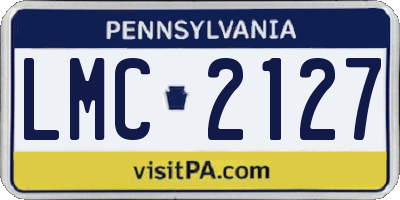 PA license plate LMC2127